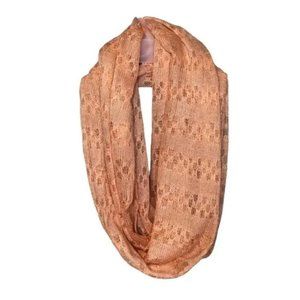 Sparkly Lace Infinity Scarf, Women Accessory Scarf, Misty Rose